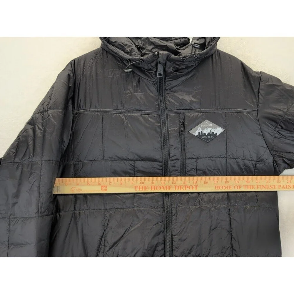 COALATREE Camper Hooded Comformax Nylon Puffer Jacket MTN2CTY Black Mens XXL NWT